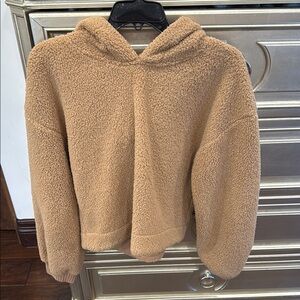Abercrombie & Fitch Tan Sherpa Hoodie